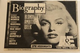 Marilyn Monroe Vintage Tv Ad Advertisement Blonde Ambition Week TV1 - £4.73 GBP