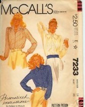 McCall&#39;s Pattern 7233 &quot;Palmer &amp; Pletsch&quot; Misses&#39; Blouses Size 14 / B36 - £1.57 GBP