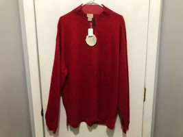 Nwt Jos. A. Bank Vip 1/4 Zip Rib Neck Pullover Sweater Sz Xl Red New - £15.12 GBP