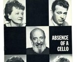 Playbill Absence of a Cello Premiere Performance 1964 Fred Clark Ruth White - £19.63 GBP