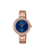 Sheen Casio Ladies Watch Pink Gold, Blue Dial, Crystals, Analog New In G... - $5,407.13 MXN
