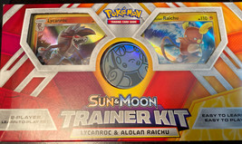 Pokémon Sun &amp; Moon Alolan Raichu &amp; Lycanroc Trainer Kit Starter Set [2017] - £24.05 GBP