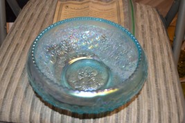Rare Fenton Ice Blue Carnival Glass bowl – Fenton Museum! - £131.89 GBP