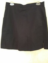 Callaway Golf Size 10 Navy Blue Cotton Blend Skort Skirt w/ Attached Shorts - £11.84 GBP