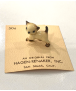 Vintage Hagen Renaker Miniature Siamese Kitten NEW - $32.51