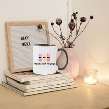 Hanging With My Peeps Happy Easter Two Tone Coffee Mug Gift - £15.79 GBP