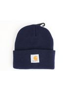 Deadstock Vintage Y2K Carhartt Spell Out Winter Beanie Hat Cap Navy Blue... - $489.42 MXN