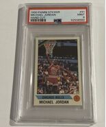 1990 Panini Sticker #91 “MICHAEL JORDAN” Chicago Bulls ‘Hand Cut’ PSA 9 ... - $99.00
