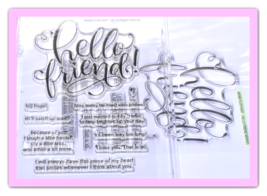 Mama Elephant Hello Friend Wishes Clear Photopolymer Stamp Set Scrapbooking - $11.60