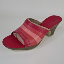 Timberland Gradient Wedge Women&#39;s Block Heel Sandals 91398 Pink Leather Size 8 - $40.00