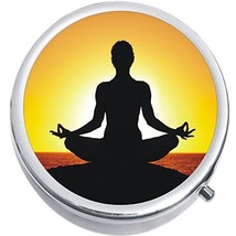 Yoga Meditation Medicine Vitamin Compact Pill Box - £7.79 GBP