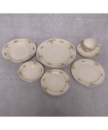 Homer Laughlin Rochelle 7-Piece Place Setting Eggshell Nautilus Plates B... - $42.95