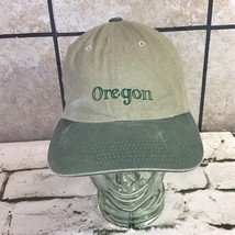 Port Authority Oregon Ball Cap Hat Beige Green 100% Cotton - $14.84