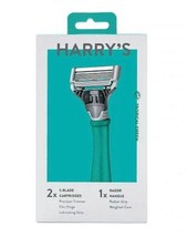 HARRY&#39;S Razor, (2) 5-Blade Cartridges and 1 Razor Handle, Tropical Green - $14.95