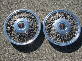 Factory 1987 1988 Pontiac 6000 locking wire spoke 14 inch hubcaps wheel covers - $55.75