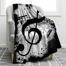 Jekeno Music Note Blanket Double Sided Print Throw Blanket Soft Comfortable For - £31.26 GBP