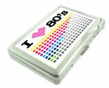 80's Theme D5 100's Size Cigarette Case with Built in Lighter 80's Pixel... - $21.73