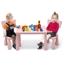 Kids Table & 2 Chairs Set Toddler Multi-Functional Activity Play Study Desk Pink - £110.41 GBP