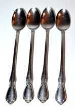 Oneida Chateau 4 Iced Tea Spoons Oneidacraft Deluxe Stainless Flatware - £14.64 GBP