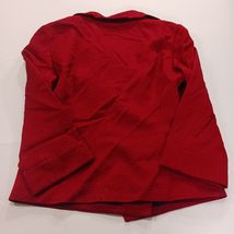 Lafayette 148 New York Women's Red Cotton Blend Closed Pockets Coat Jacket  image 2