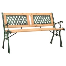 Garden Bench 122 cm Cast Iron and Solid Firwood - £58.68 GBP
