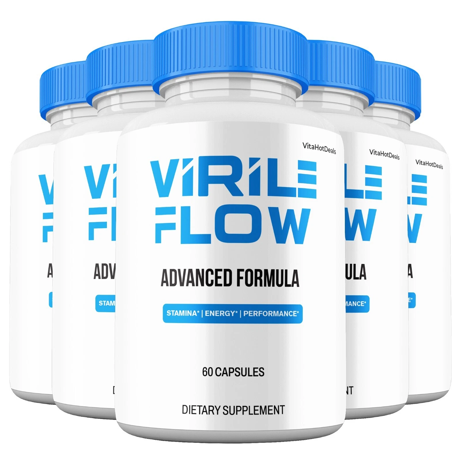 Virile Flow Max Capsules – Natural Support for Men, 5 Bottle Pack - $1,644.16 MXN