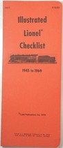 Vintage Lionel O Gauge Illustrated Checklist Guide 1945-1974 Ladd Public... - $6.00