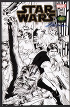 SIGNED X3 Alan Davis Jason Aaron Laura Martin Marvel Star Wars 1 Sketch ... - $29.69