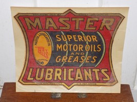 Vintage 1924 Copyright Master Lubricants Superior Motor Oils and Greases... - $1,353.62 MXN