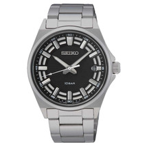 Seiko Men&#39;s Classic Black Dial Watch - SUR505P1 - £108.88 GBP