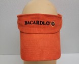 Bacardi O Rum Sun Visor Hat Orange Corduroy Strapback Adjustable Embroid... - £23.65 GBP