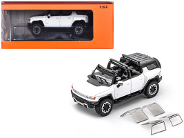 2023 GMC Hummer EV SUV White with Black Top 1/64 Diecast Model Car by GCD - £37.33 GBP