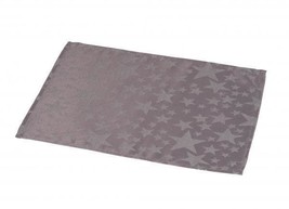 New 4-piece fabric placemat set, light gray with stars, handmade, &quot;Germany&quot; - £15.78 GBP