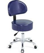 Thick Sturdy Padding with Wheels and Back Support,Swivel Rolling Stool R... - £123.50 GBP