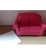1999 Fisher Price Couch Loveseat Dark Pink - $111.05 MXN