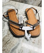 Fifth &amp; Luxe Ladies Fashion Black Sandals Size 11 Rhinestones - $48.73 CAD