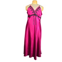 Delicates Womens XXL Slip Dress Negligee Midi Satin Gown Pink Black Femi... - $2,917.00