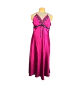 Delicates Womens XXL Slip Dress Negligee Midi Satin Gown Pink Black Femi... - $2,917.00