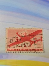 US Stamp US Air Mail Twin Motor Plane 6c Used C25 - $18.42 MXN