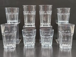 8 Pc IKEA Pokal Drinking Glasses 21412 Set Clear Octagon Tumblers Bulgaria Lot - £46.34 GBP