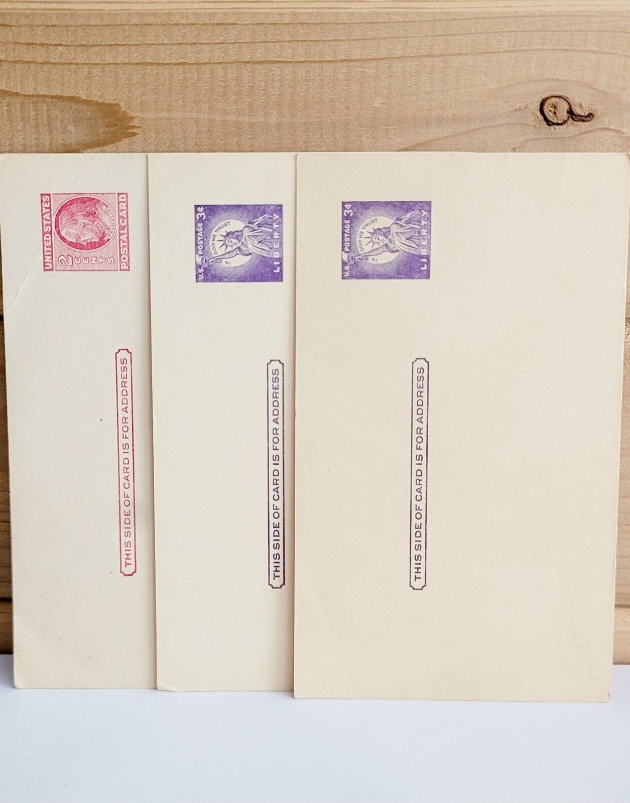 Pre-Stamped Vintage Blank Postcard Lot Of 3 c1930s 3.5 x 5.5 - $19.99