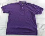Vintage Tommy Hilfiger Polo Shirt Mens Medium Purple Short Sleeve Cotton - $14.84
