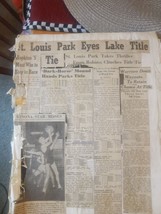 HUGE LOT of 1930&#39;s Minnesota High School Boys basketball Newspaper Clippings MN - £91.11 GBP