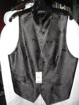 Manuel Ritz Vest Blue& Black Paisley Vest Size 50 Made in Italy image 2