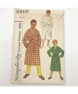 Vintage 1960s Simplicity 1434 2313 Boys 3 Sewing Patterns Pajamas Robe U... - £9.46 GBP