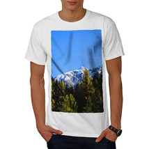 Wellcoda Snowy Mountain Nature Mens T-shirt, Cool Graphic Design Printed Tee - £17.14 GBP+