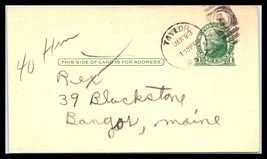 1951 US Postal Card - Taylor, Pennsylvania to Bangor, Maine T8 - £2.32 GBP