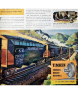 1947 C &amp; O Railroad Line Train Advertisement Timken Bearings Freight DWJJ22 - $41.60 CAD