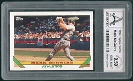 1993 Topps Promo Mark Mcgwire Sample Graded Rollie Fingers Authentic Aei 9.5 - £23.43 GBP