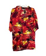 Aremar Mens Tropical Hawaiian Shirt XXL Palm Trees Sailboat Dominica - £10.05 GBP
